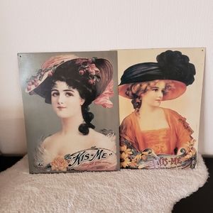 2 Metal Advertising Poster Tins Victoria W…